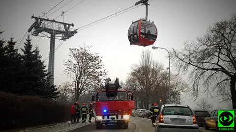 Awaria hamulca i interwencja strażaków na wrocławskiej Polince