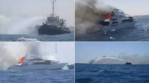 Morze Czerwone. Zapalił się jacht. Pomogła egipska marynarka