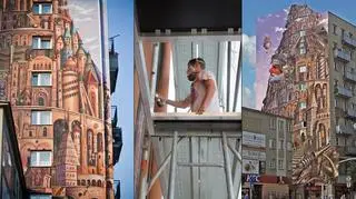 "Wieża Babel" na ścianie częstochowskiego bloku 