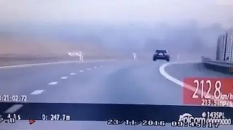 Ostróda: Ponad 210 km/h zarejestrowane przez wideorejestrator