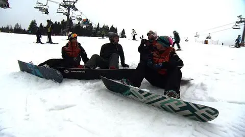 Kuźniar na snowboardzie