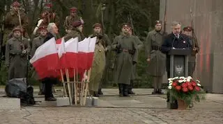 Marszałek województwa wielkopolskiego Marek Woźniak przemawiał na uroczystościach w Poznaniu
