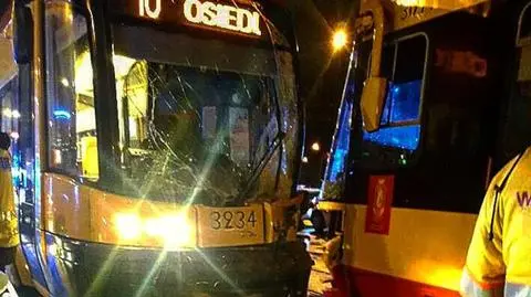 Two trams collided at Kercelak roundabout in central Warsaw. Thirteen people were injured
