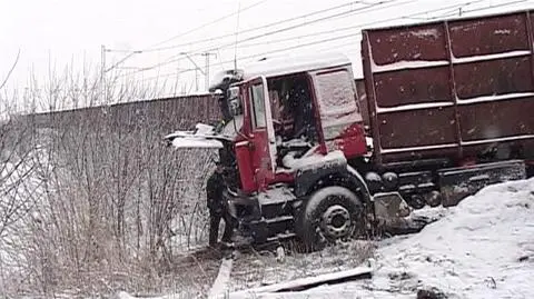 TIR zderzył się z lokomotywą