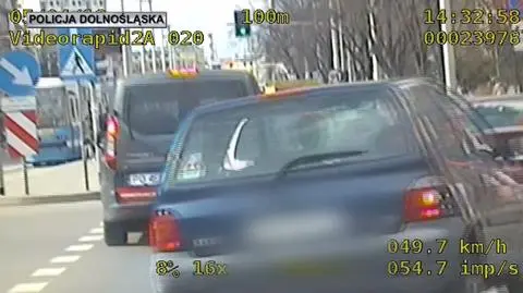 Wrocław. Ucieczka ulicami miasta, na liczniku ponad 100 km/h
