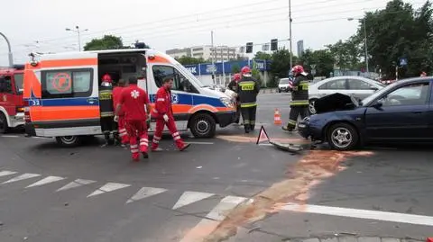 Dwie osoby ranne: wypadek w centrum Wrocławia