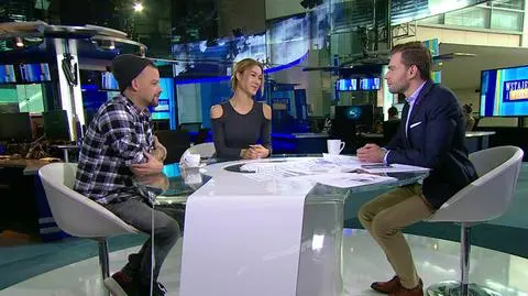 Ida Nowakowska i Michał Piróg w studio TVN24