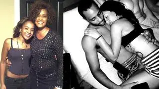 Bobbi Kristina z matką w 2011 roku oraz z mężem w ub.r.