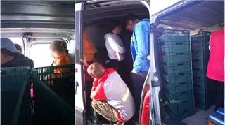 Pasażerowie byli przewożeni na pace busa