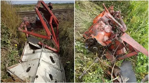 Traktor wjechał pod pociąg. Kierowca nie żyje