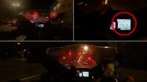 Przesłuchania ws. rajdu motocyklisty. Policja nadal szuka osoby, która pędziła 250 km/h