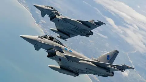 Brytyjskie Tajfuny chronią przestrzeń powietrzną m.in. w czasie manewrów NATO Baltops 2015