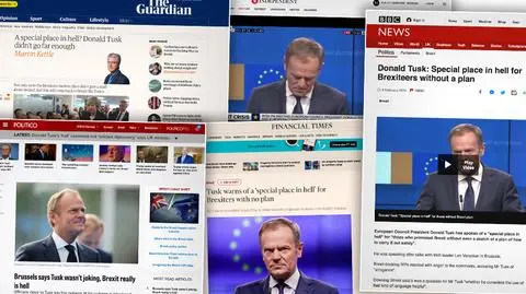 Brytyjska prasa szeroko komentuje słowa Donalda Tuska o "piekle"