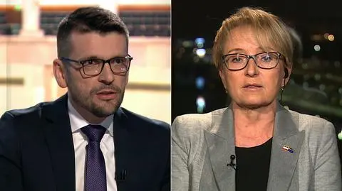 Łukasz Chojniak i Beata Morawiec w "Faktach po Faktach" w TVN24