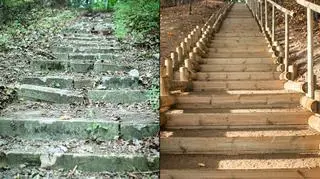 Zobacz jak schody wyglądały przed remontem, a jakie są teraz 