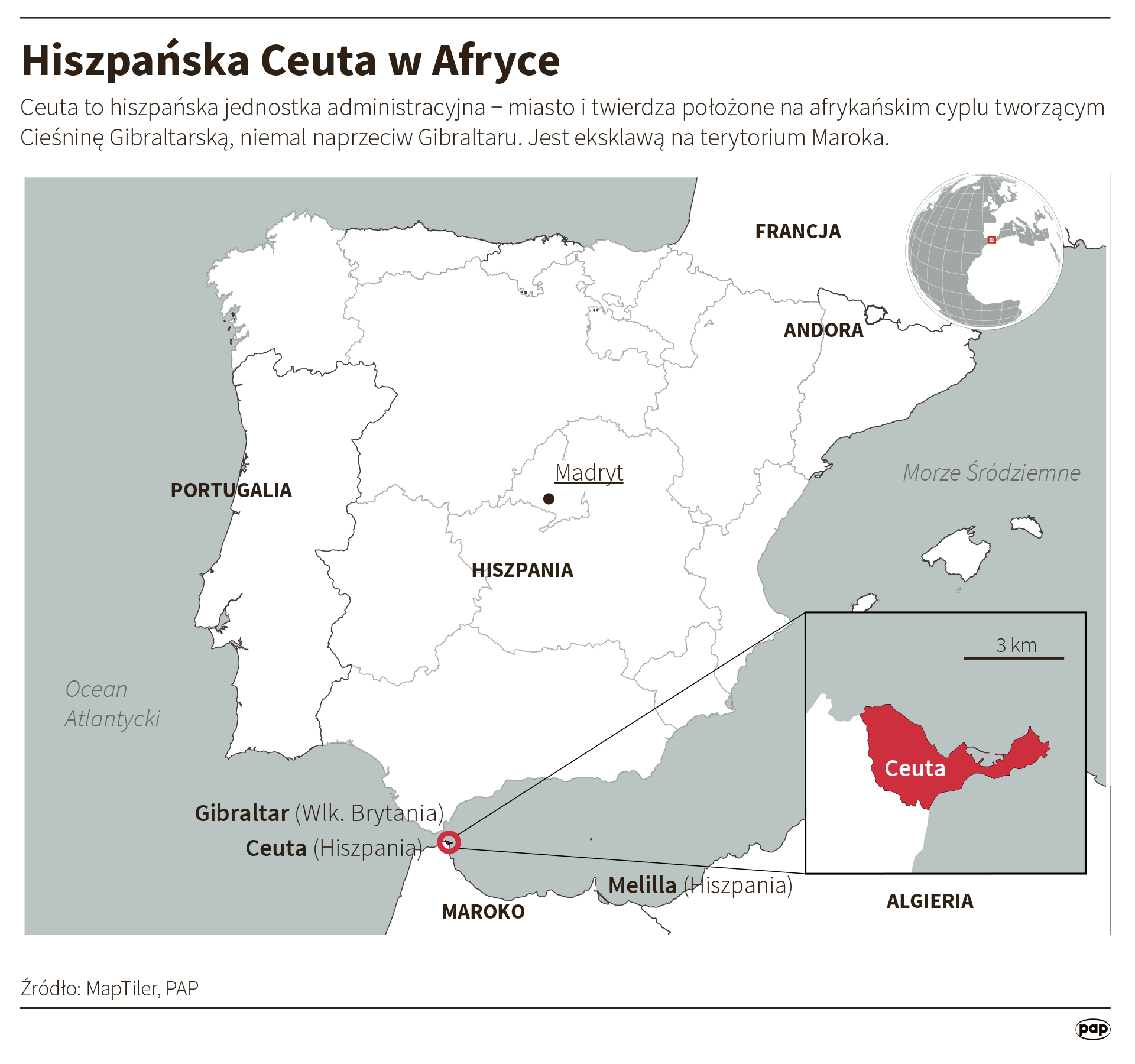 Ceuta to hiszpańska eksklawa w Afryce Północnej