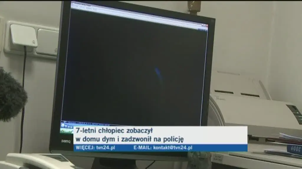 Chłopiec zgłosił pożar (TVN24)