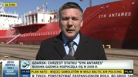 Chrzest pomarańczowego kolosa w Stoczni Gdańsk