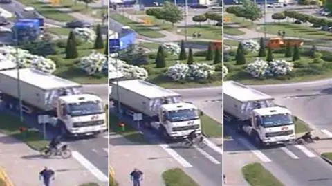 Ciągnik potrącił rowerzystę na przejściu dla pieszych