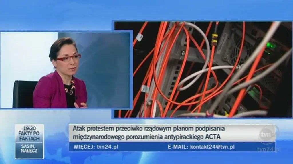 Czym grozi przyjęcie ACTA? (TVN24, 22 stycznia)