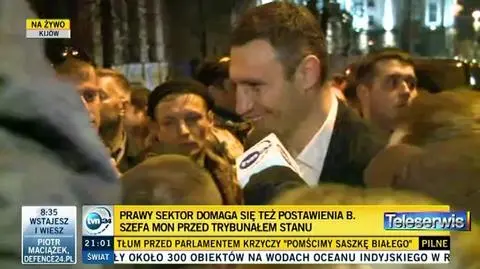 Do protestujących przyszedł Witalij Kliczko