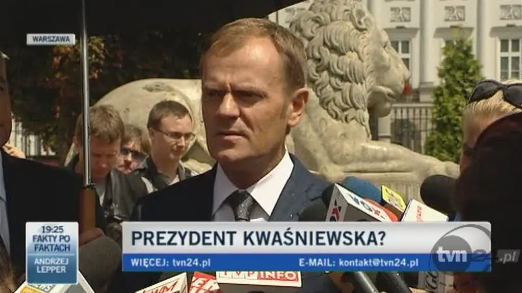 Donald Tusk broni swojego rzecznika/TVN24