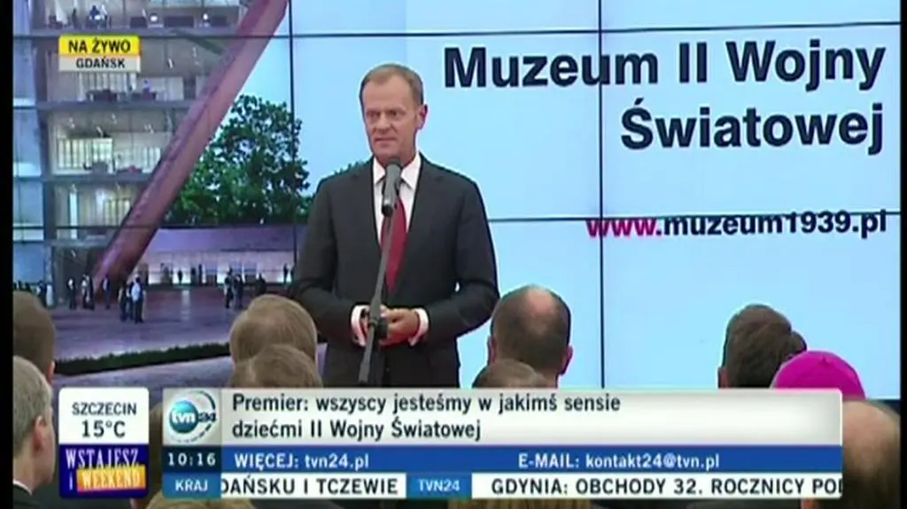 Donald Tusk inauguruje budowę Muzeum II Wojny Światowej w Gdańsku