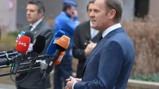 Donald Tusk rozmawiał z dziennikarzami przed rozpoczęciem szczytu