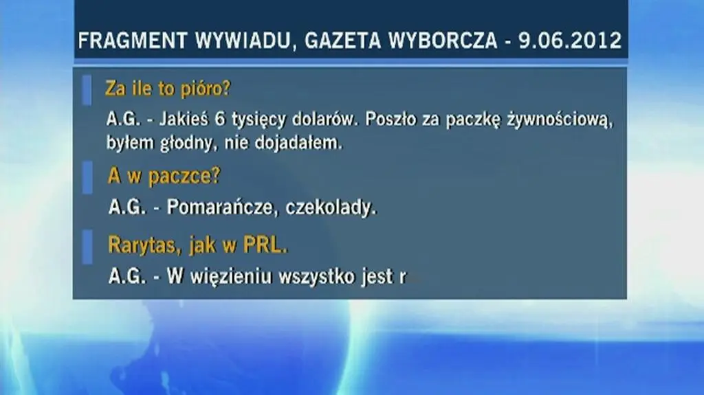 Drogi zegarek oddał za dodatkowe kąpiele. Fragment wywiadu z Aleksandrem G. z 2012 r.