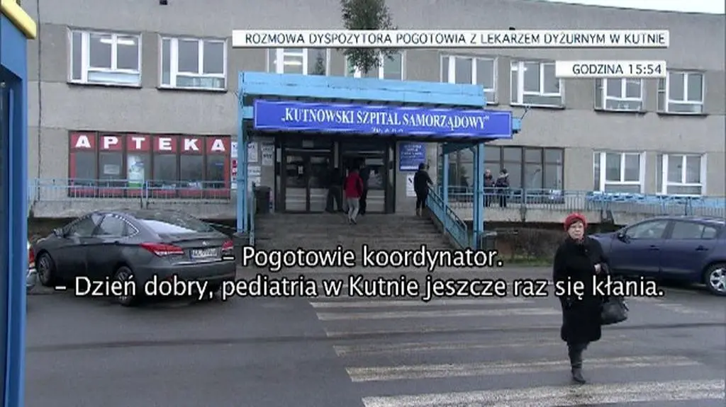 Drugi telefon z kutnowskiego szpitala na łódzkie pogotowie