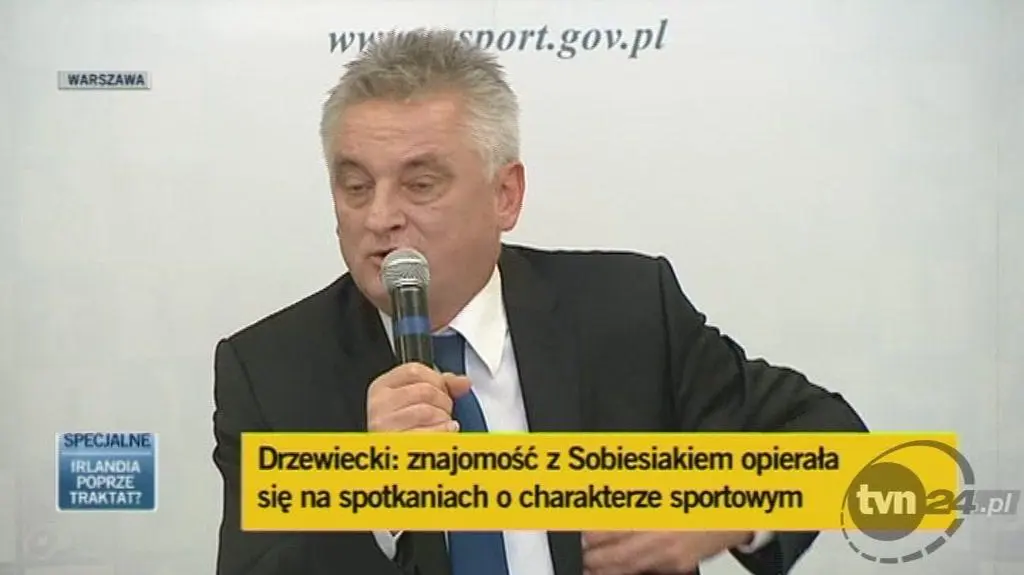 Drzewiecki o znajomości z Sobiesiakiem (TVN24)