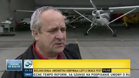 Dyrektor bielskiego aeroklubu o pilotach awionetki
