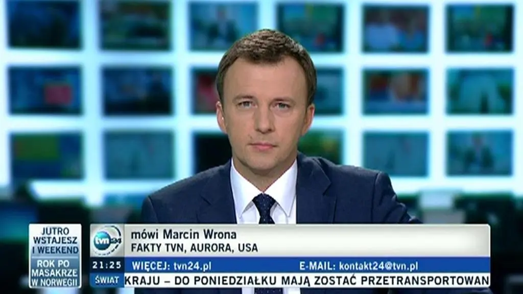 Dziennikarz Marcin Wrona relacjonuje wydarzenia z Denver