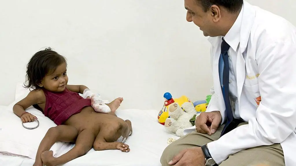 Dziewczynka przed operacją