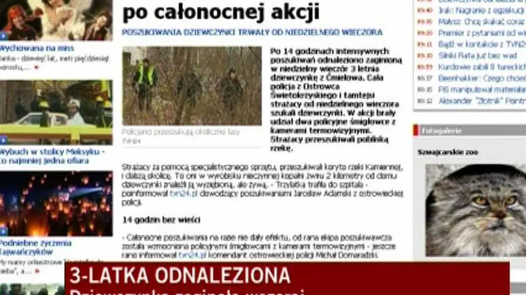 Dziewczynkę z Ćmielowa znaleziono całą i zdrową