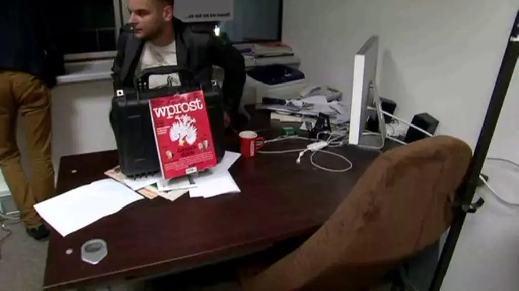 Gabinet redaktora naczelnego "Wprost" po wizycie ABW