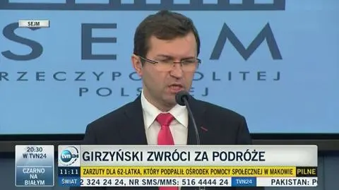 Girzyński oddał do sejmowej kasy 13 tys. zł. Za zagraniczne podróże