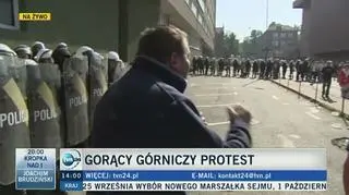 Gorący górniczy protest 