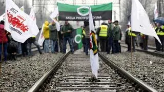 Górnicy w ramach protestu zatrzymali Pendolino