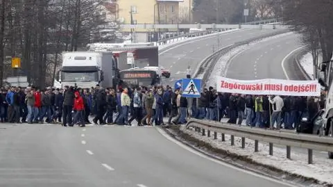 Górnicza blokada „wiślanki”. "Złodzieje precz!"