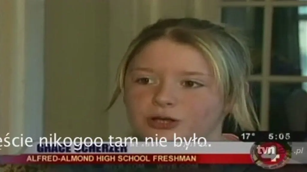 Grace Scharzer o incydencie (źródło: WIVB)
