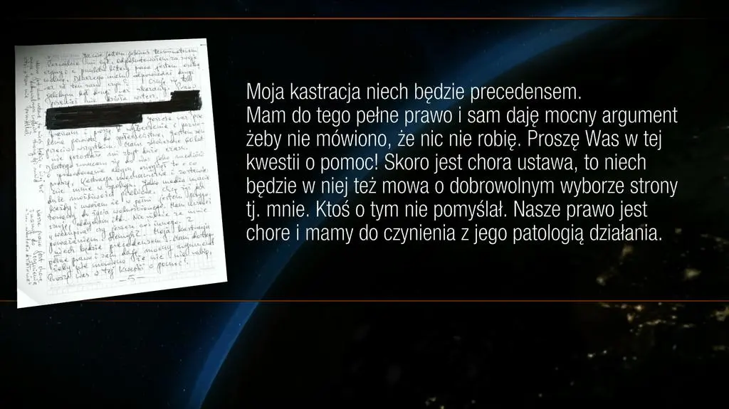 Henryk Z. chce poddać się kastracji