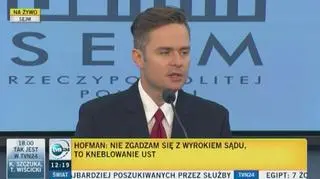 Hofman: wykonam wyrok, ale zwrócę się też do Strasburga 
