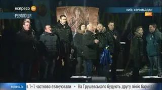 Hymn Ukrainy zabrzmiał na Majdanie