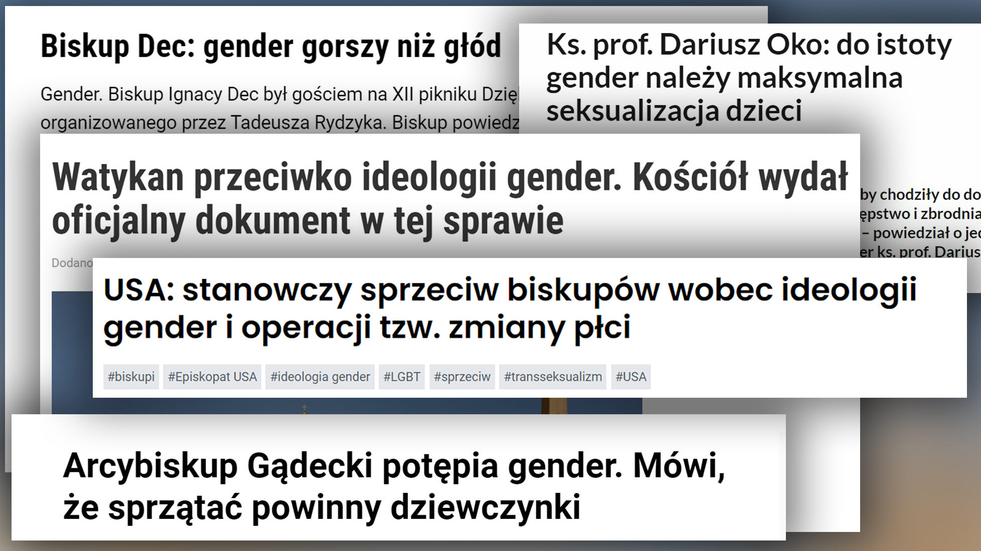 Księża boją się, że gender będzie seksualizować dzieci