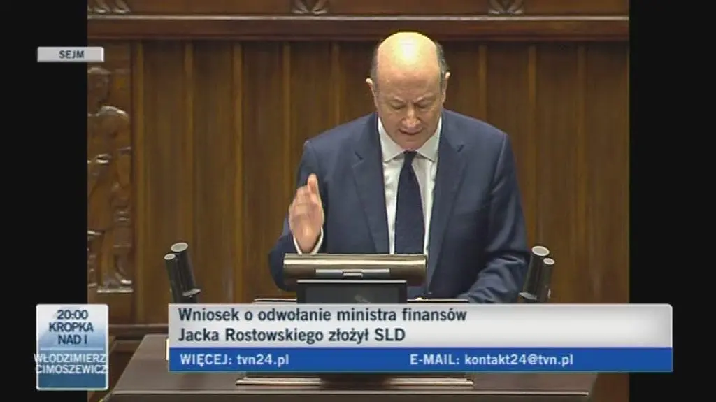 Jacek Rostowski "odpłaca się" opozycji (TVN24)