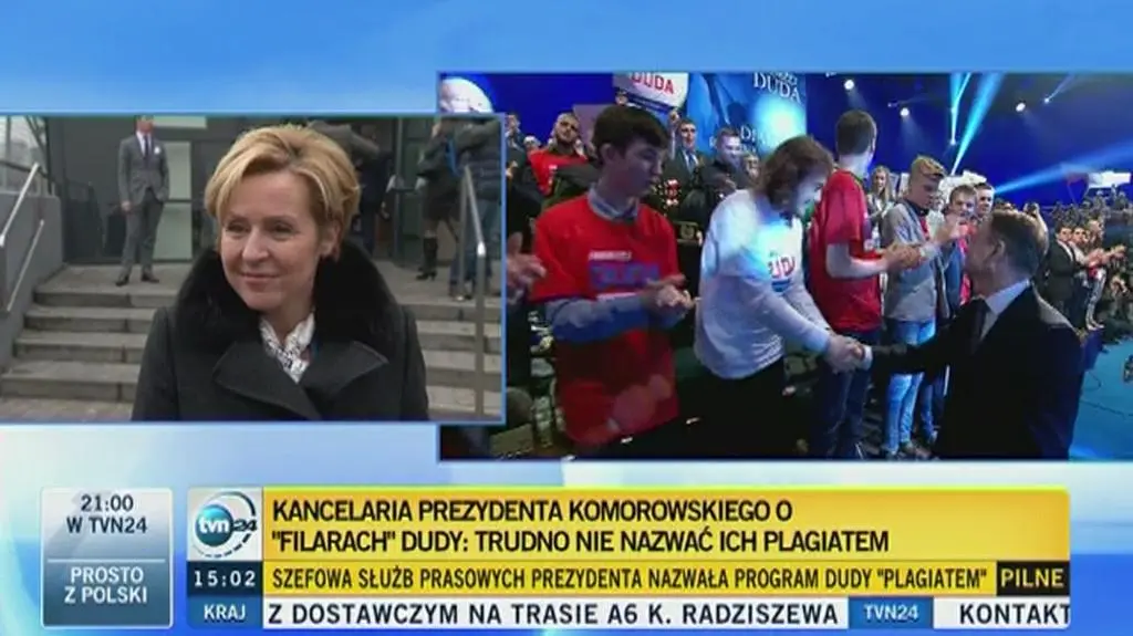 Jadwiga Wiśniewska i Joachim Brudziński o rzekomo splagiatowanych "filarach" Dudy 