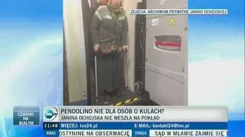 Janina Ochojska o Pendolino. Pociąg nie dla osób o kulach