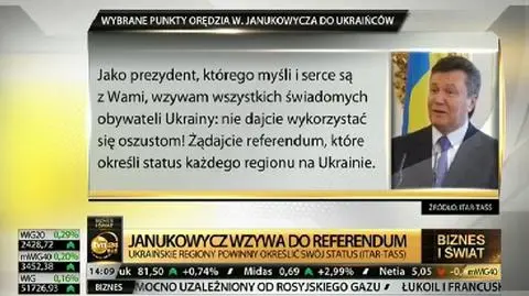 Janukowycz nie wystąpił przed kamerami