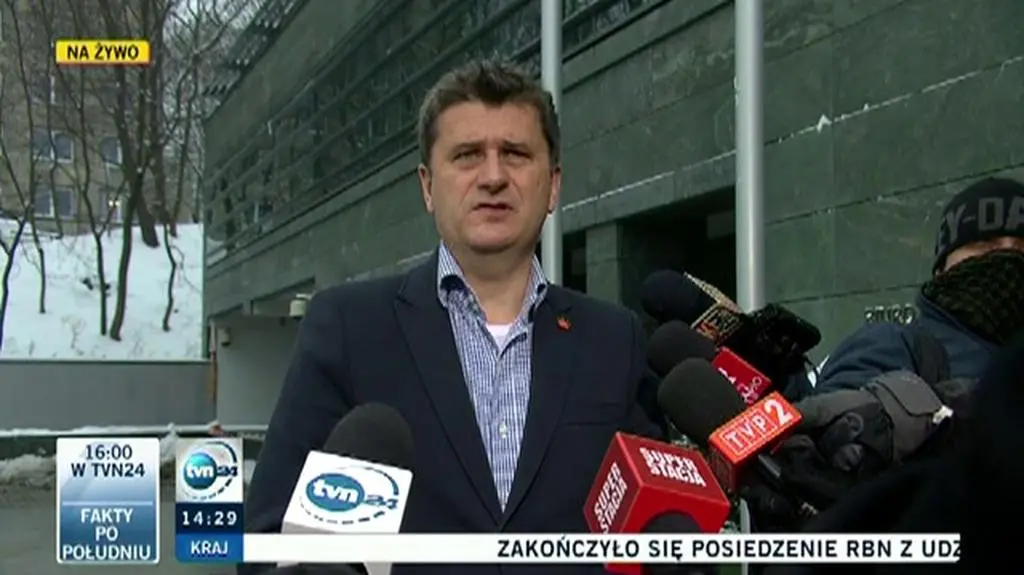 Janusz Palikot po posiedzeniu RBN